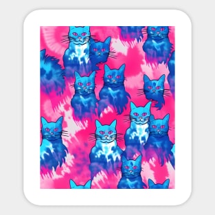 Tie Dye Cat Sticker